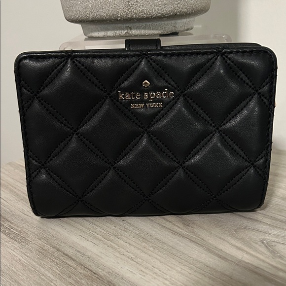 kate spade Handbags - Kate Spade Quilted Black Leather Wallet